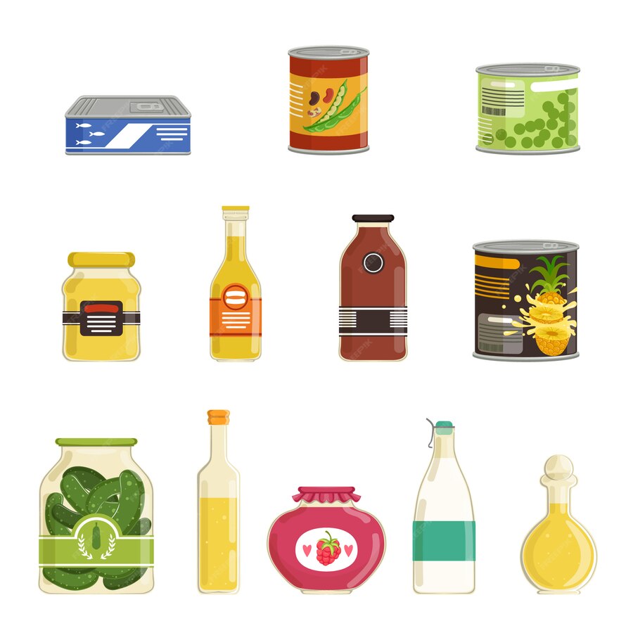 Векторное продукты консервы