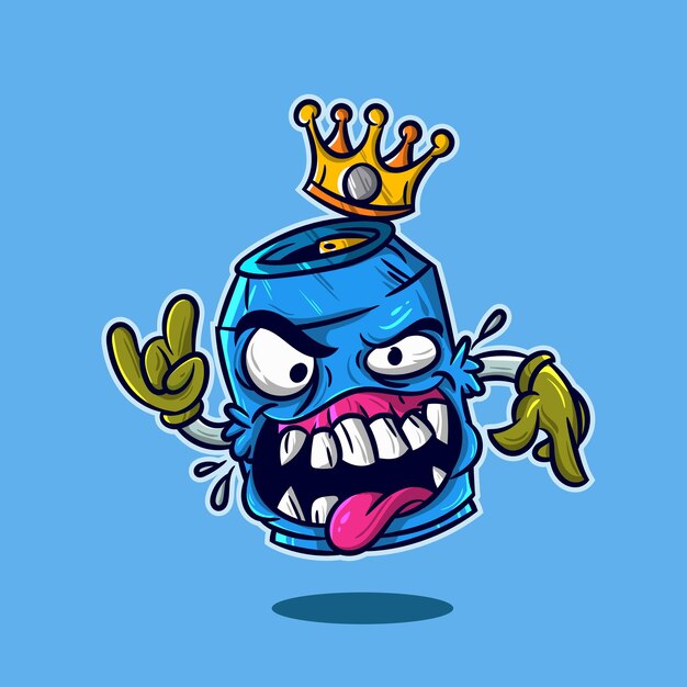 Vector canned monster king cartoon