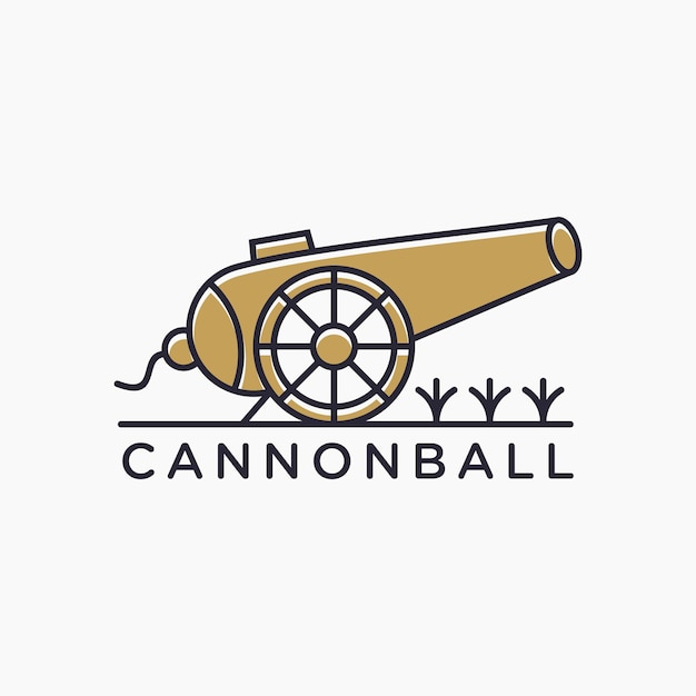 Cannon icon isolated on white background for your web and mobile app design