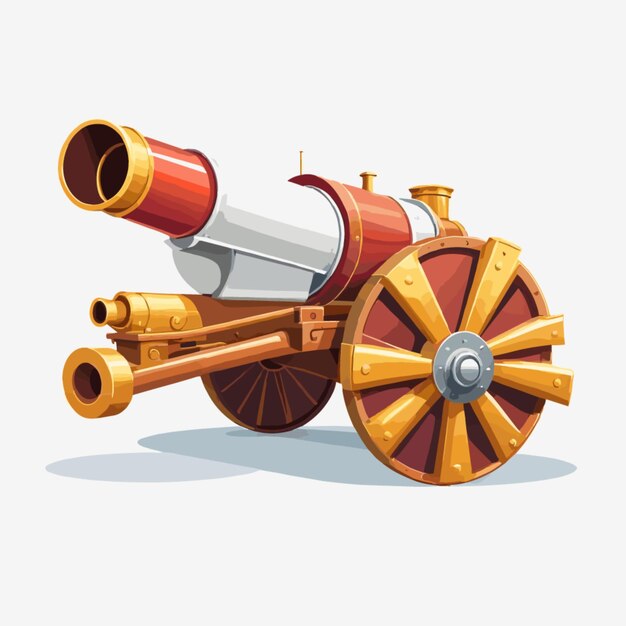 cannon vector on a white background