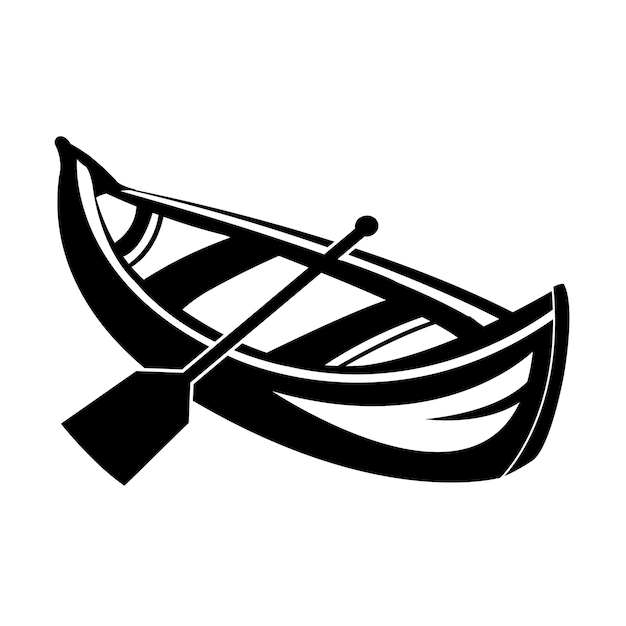 Vector canoe icon logo vector design template