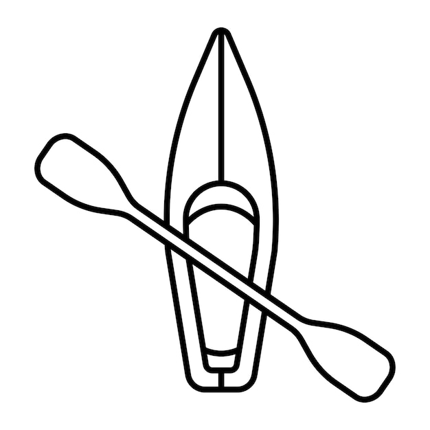 Vector canoe icon vector on trendy design