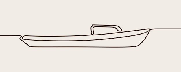 Canoe oneline continuous single line art handdrawn