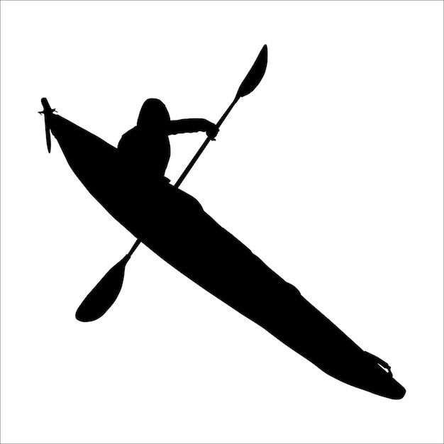 Vector canoe silhouette