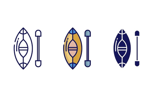 Vector canoe vector icon