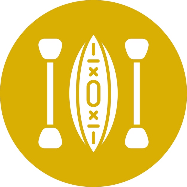 Vector canoeing icon style