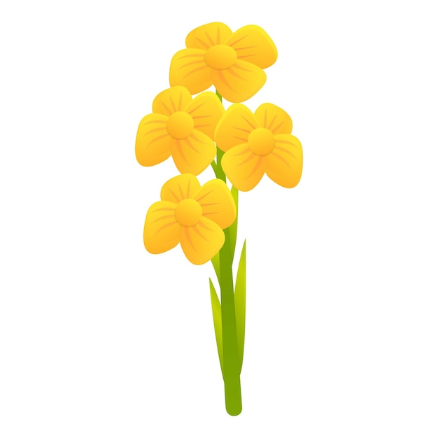 Vector canola flower icon cartoon of canola flower vector icon for web design isolated on white background