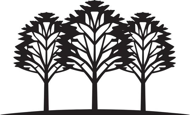 Vector canopy essence tree emblem design verdant legacy iconic tree logo icon