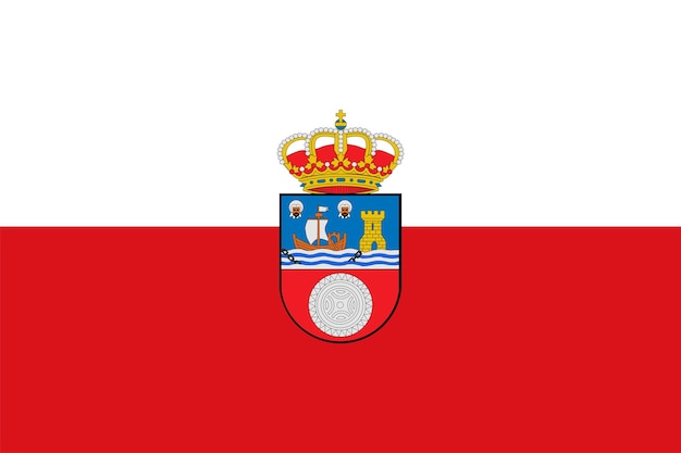 Vector cantabria flag autonomous community of spain vector illustration