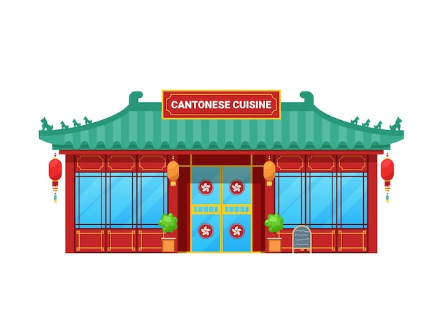 Cantonese cuisine restaurant building, Asian bar