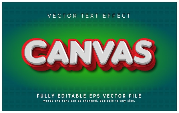 Vector canvas 3d-stijl teksteffect