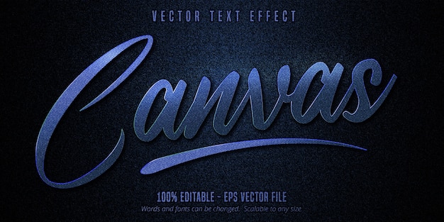 Vector canvas editable text effect