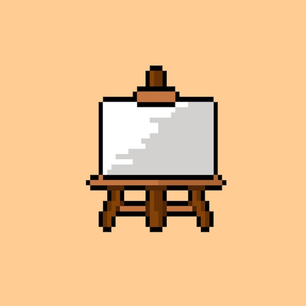 canvas with pixel art style