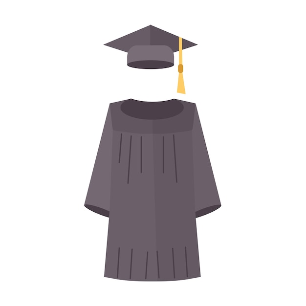 Вектор Икона шапочки и платья клипарт аватар логотип изолированная векторная иллюстрация
