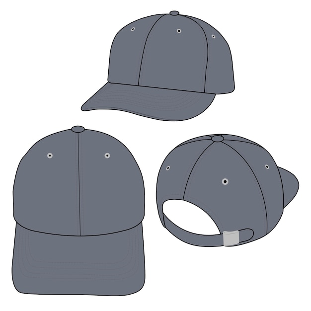 Vector cap flat sketch