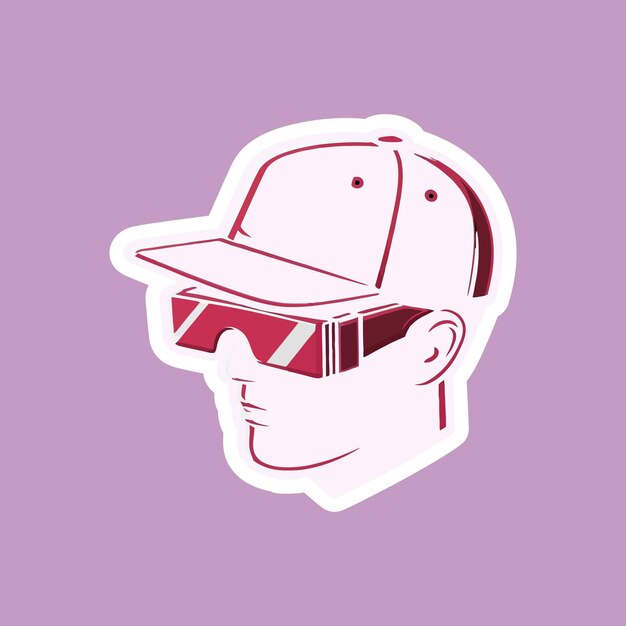 Vector cap graphic sticker