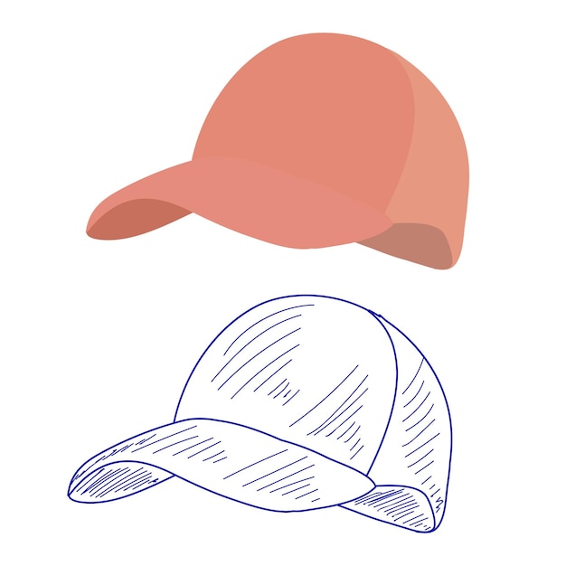 Vector cap headdress on a white background