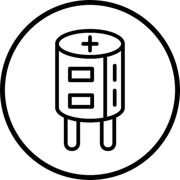 Vector capacitor icon style