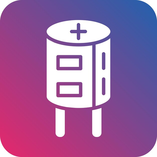 Vector capacitor icon style