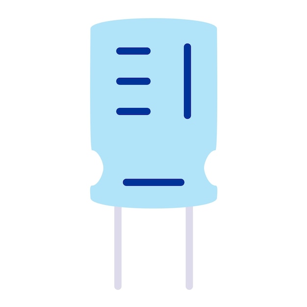 Vector capacitor icon style