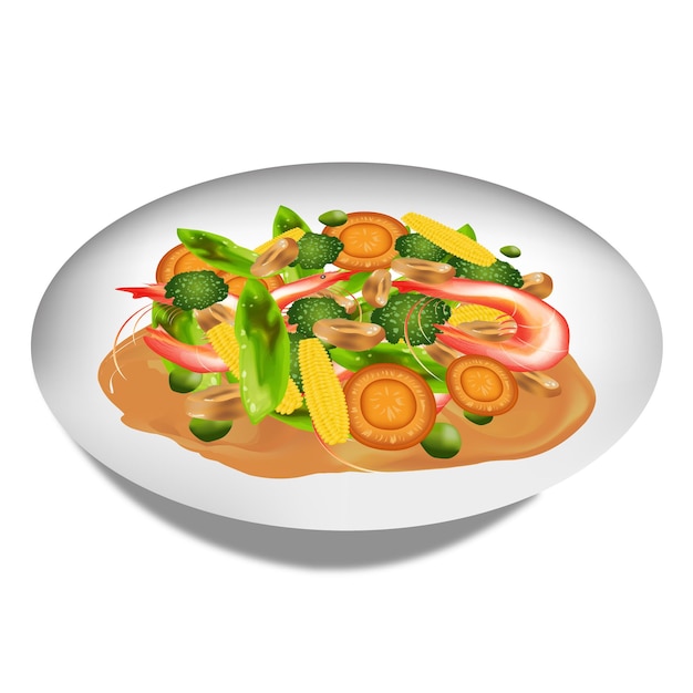 Vector capcay images stock vector indonesia food