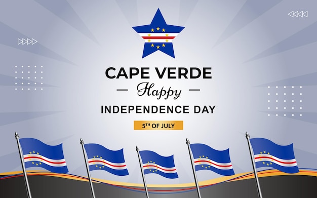 Vector cape verde poster banner for independence day