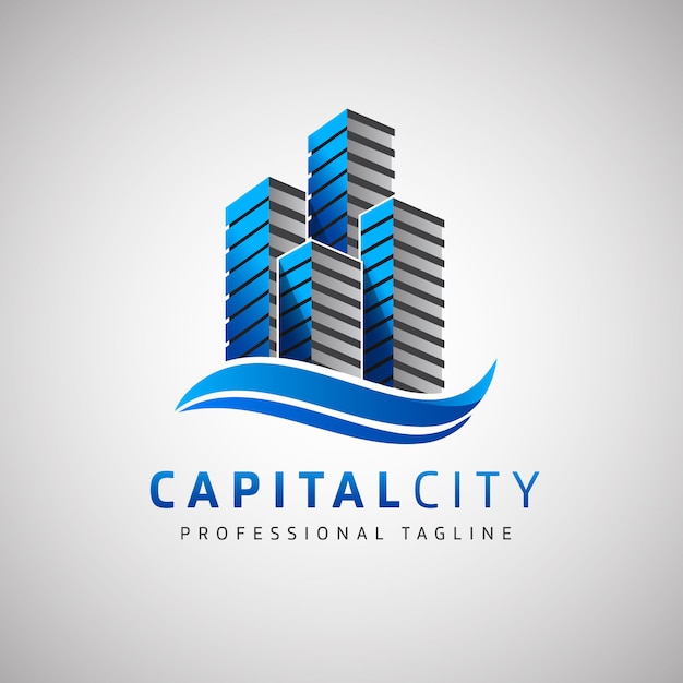 Vettore logo di capital city real estate