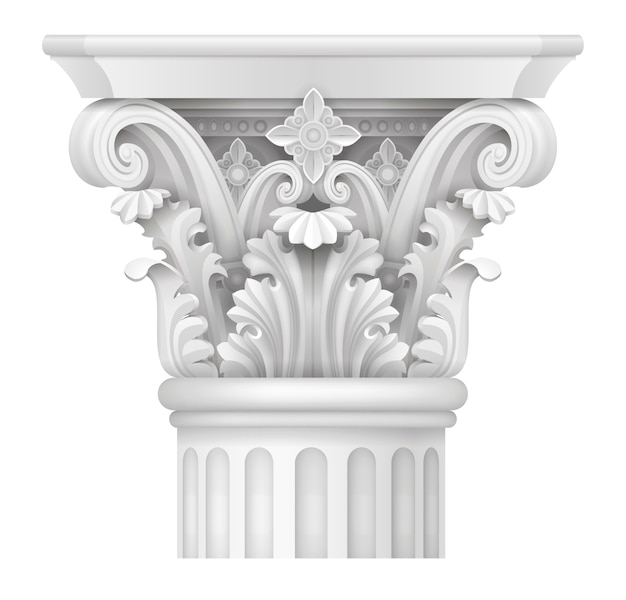 Vector capital of corinthian column