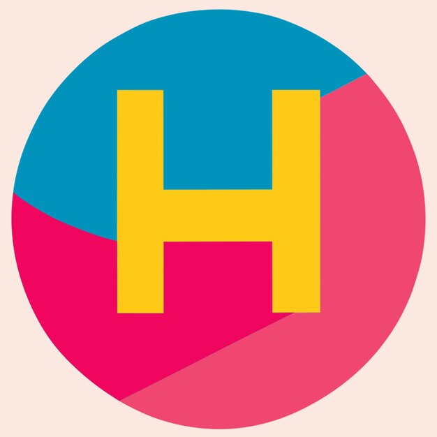 capital letter h vector illustration flat