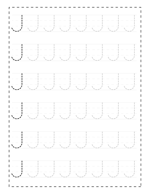 未就学児と幼児のための大文字のアルファベット追跡ワークシート