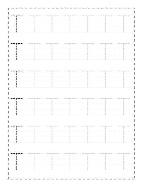 未就学児と幼児のための大文字のアルファベット追跡ワークシート