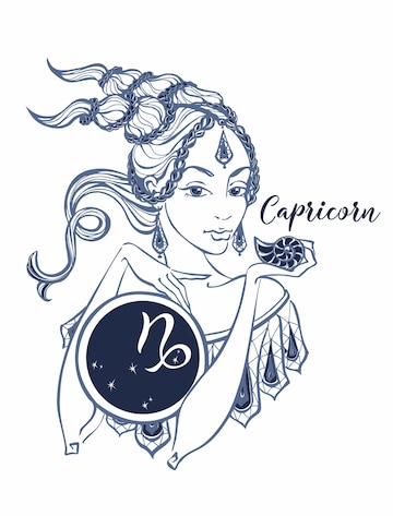 Premium Vector | The capricorn astrological sign