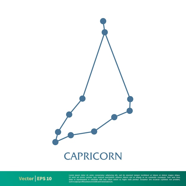 Capricorn Constellation Star Icon Vector Logo Template Illustration Design Vector EPS 10