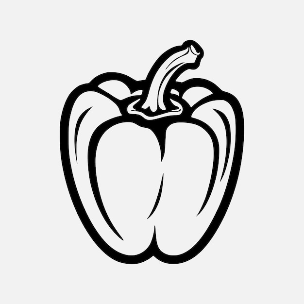 Capsicum contour vector illustratie