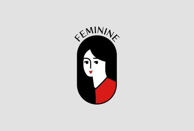 캡슐 여성스러운 여자 아바타 일러스트
