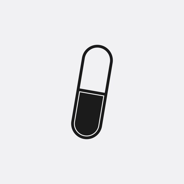 캡슐 IconVector 그림 흰색 배경에 고립