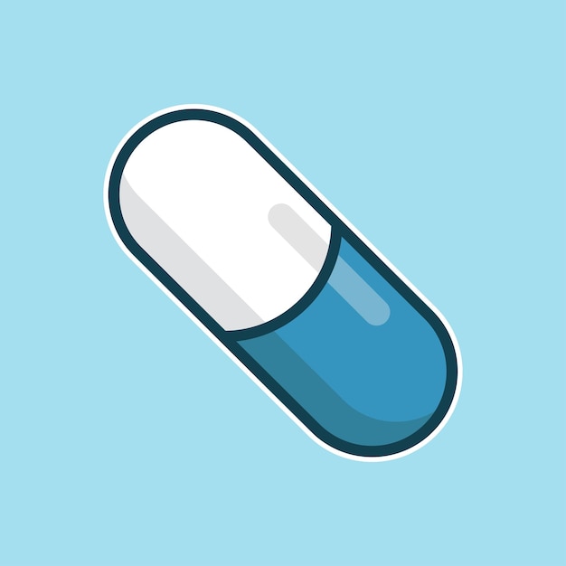 Capsule pills free icon vector on trendy design