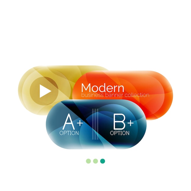 Capsule zakelijke optie infographics