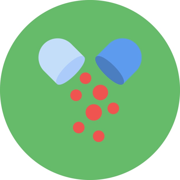 Vettore illustrazione piatta delle capsule