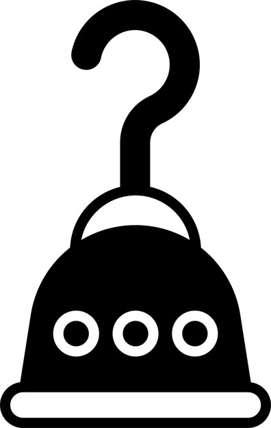 Captain hook glyph and line vector illustration