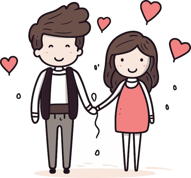 Captating Couple Illustration in Vector Loves Vector Canvas Couple Moments