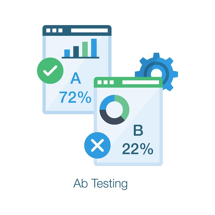 वेक्टर a captivating flat concept icon of ab testing in editable style ready for premium use
