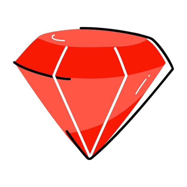 A captivating flat sticker of diamond