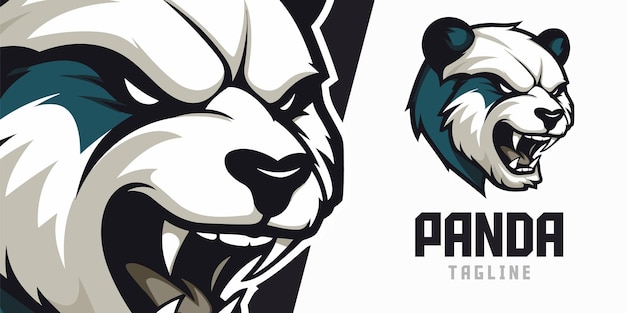 Vector captivating panda mascot vector illustration for gaming and sport teams