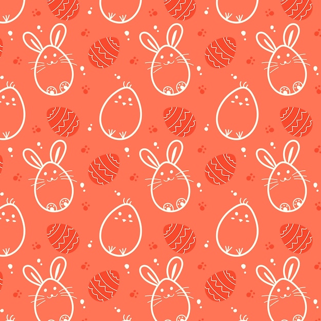 A captivating rabbit pattern in flat style 