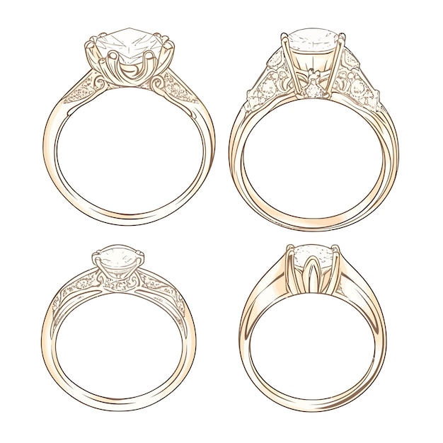 Diamond Ring Sketch | Jewelry Design Drawing