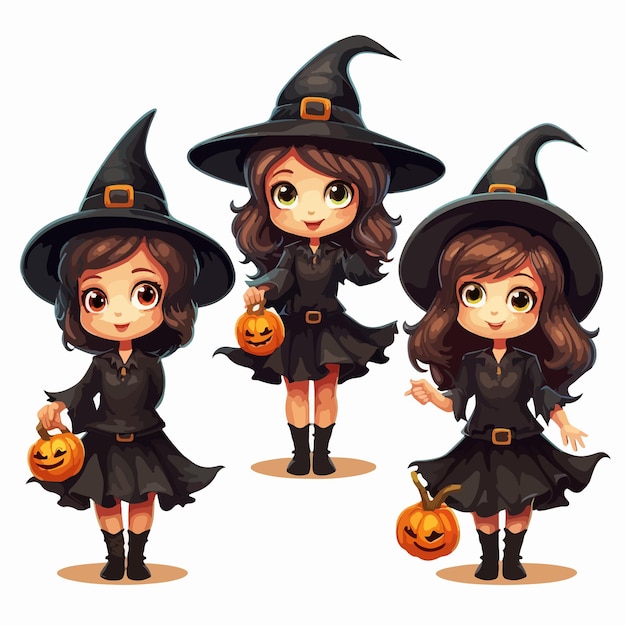 Captivating Witch depicted in vector form AI Generation