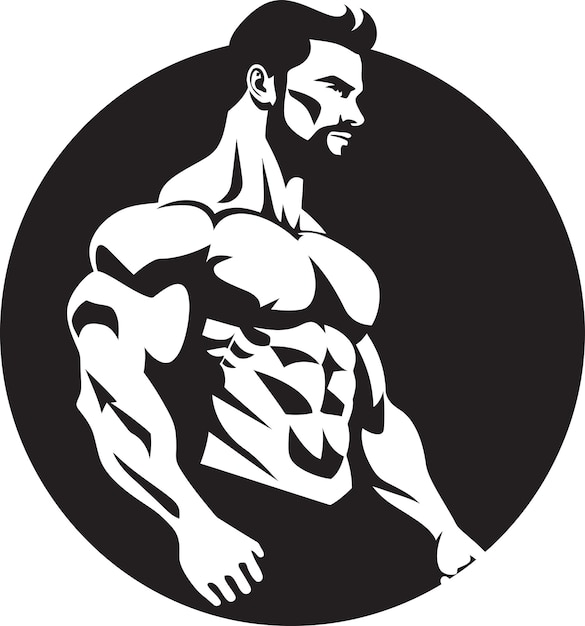 Vettore catturare l'essenza della silhouette del bodybuilder