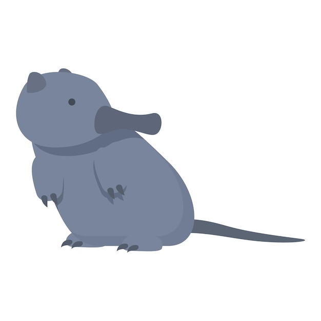 Vector capybara desman icon cartoon vector shrew mammal