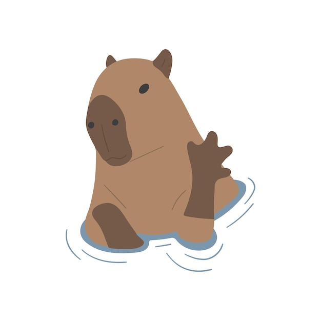 Vector capybara enkelvoud 10